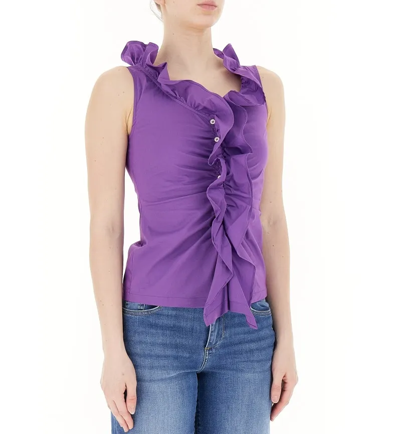 Camicia con rouches