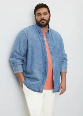 Camicia in denim regolare con colletto button down