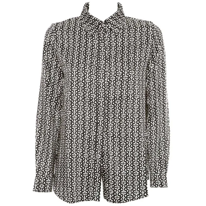 Camicia in twill stampata Clavier 