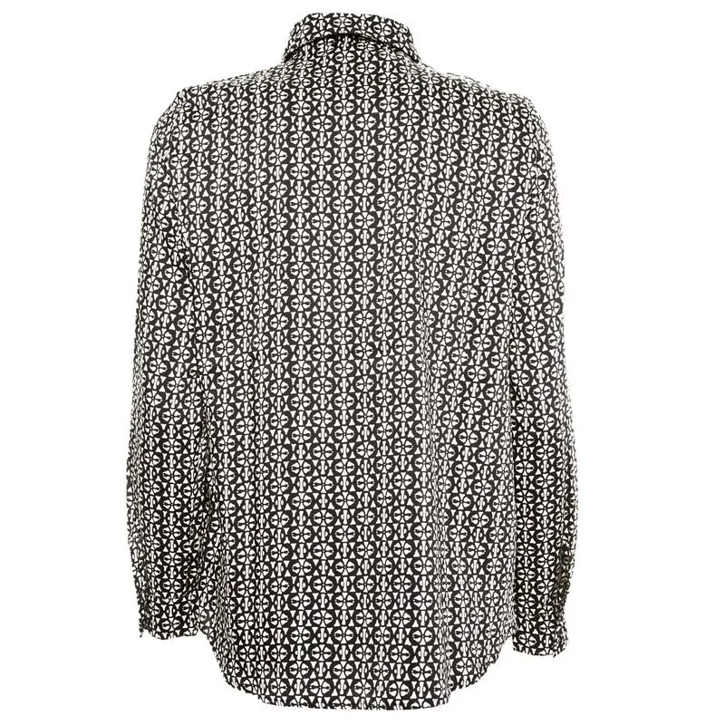 Camicia in twill stampata Clavier 