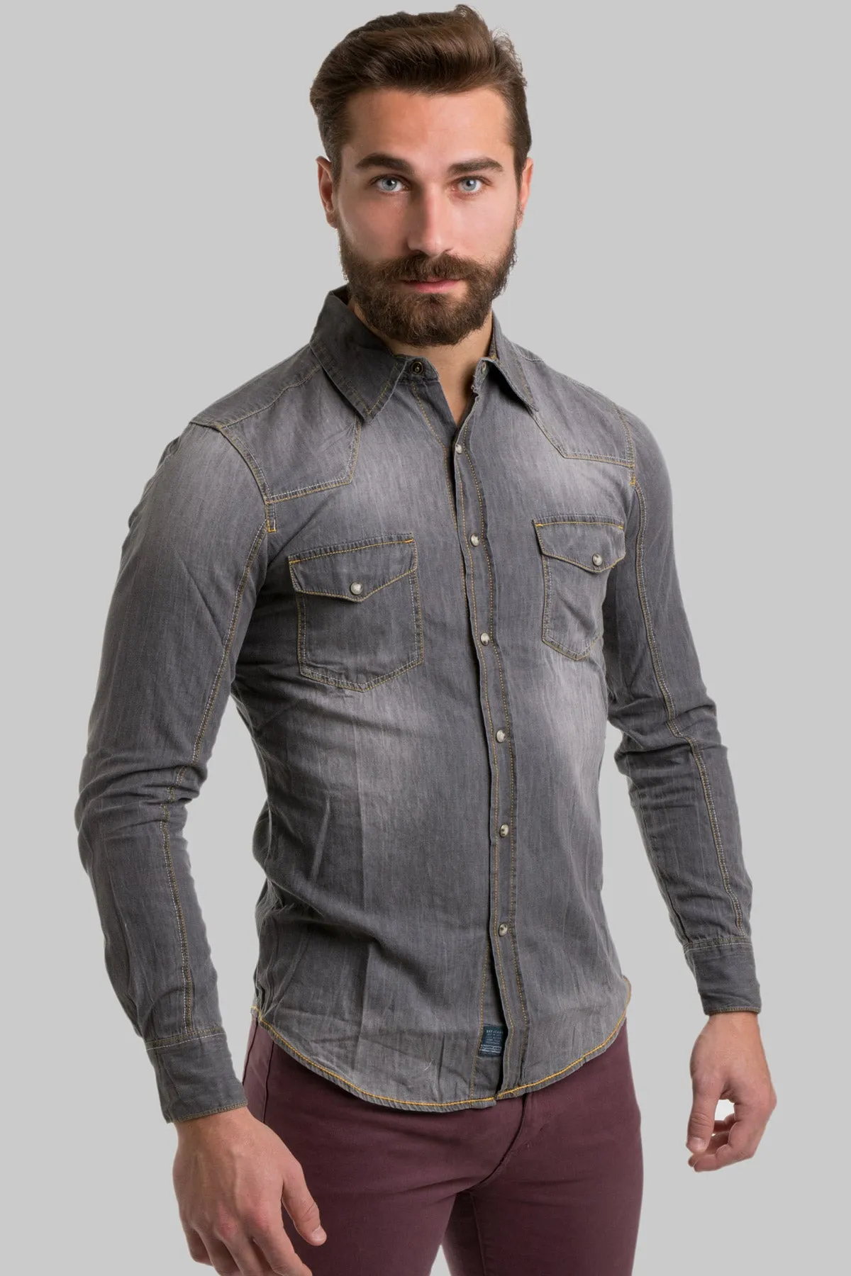 Camicia jeans Thor stone wash