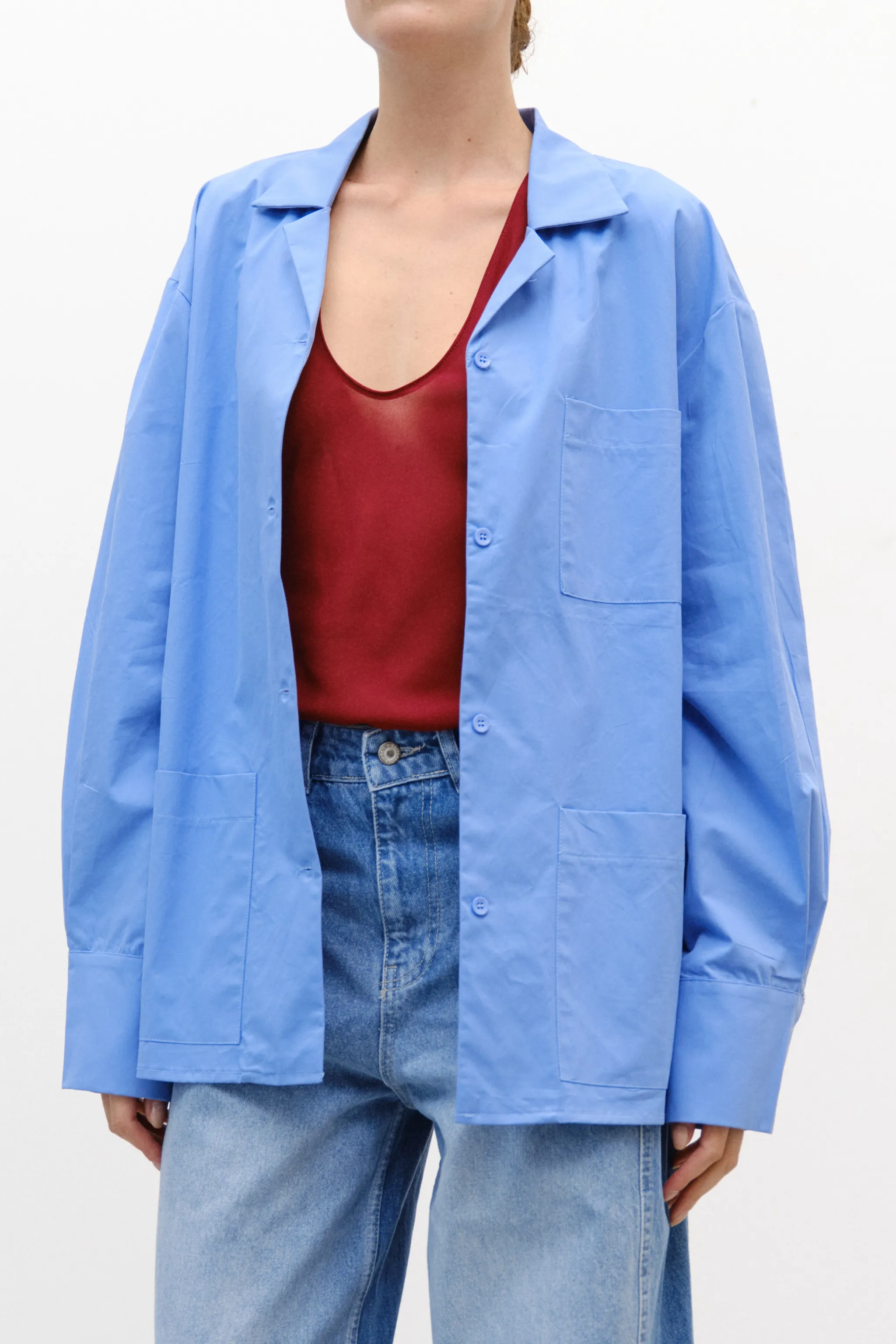 CAMICIA LINEA DRITTA CON SCOLLO V