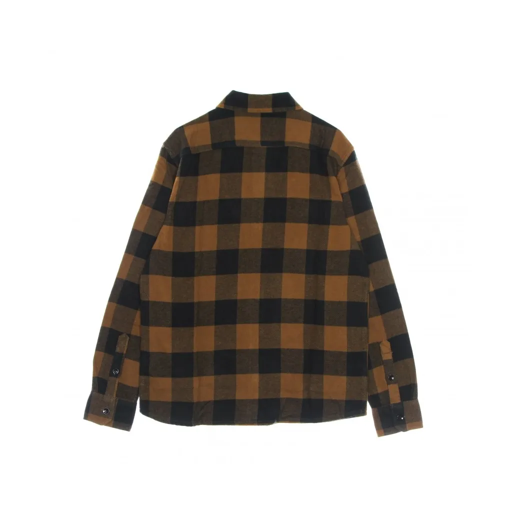 camicia manica lunga uomo new sacramento l/s shirt BROWN DUCK
