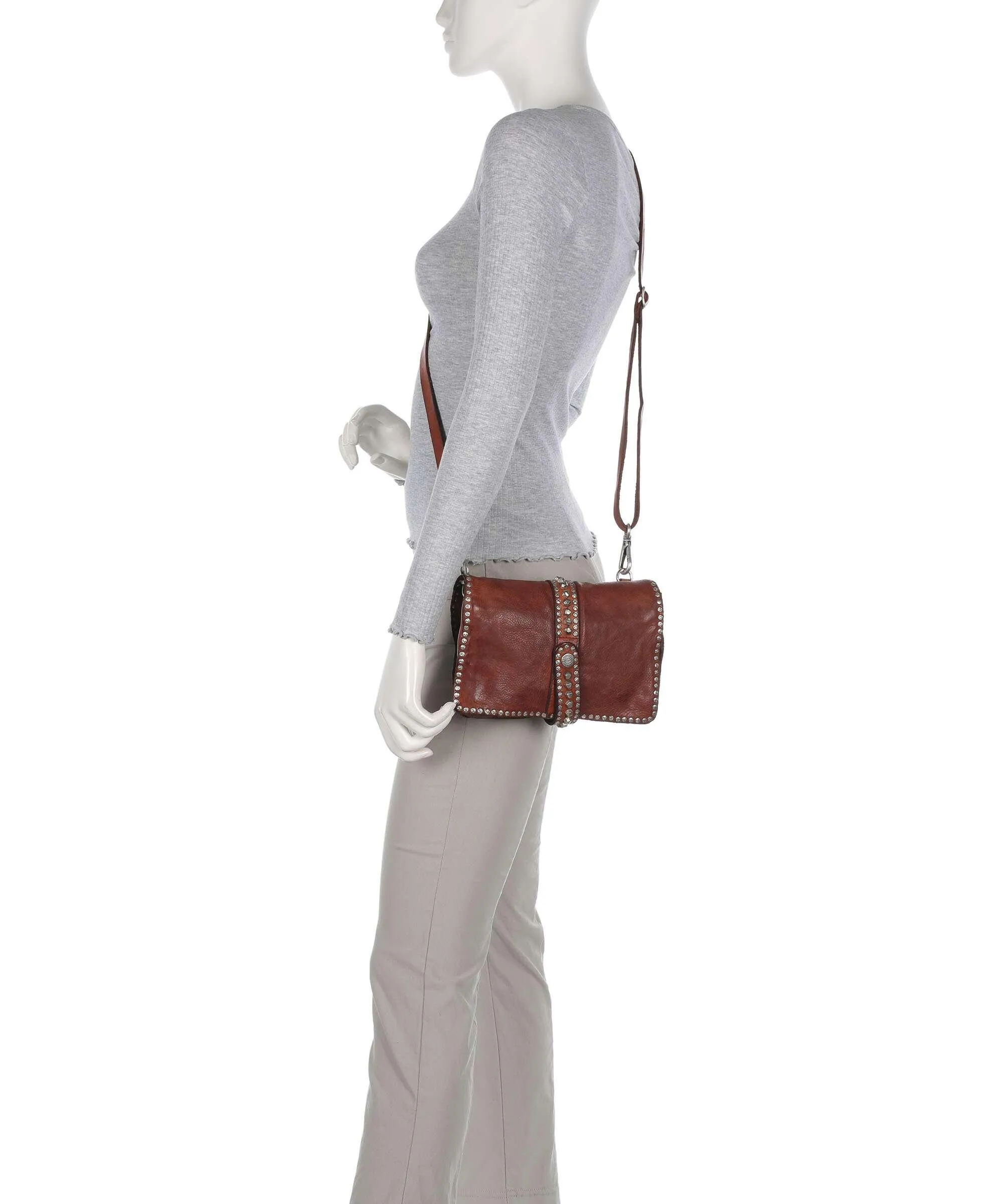  Campomaggi Borsa a tracolla pelle bovina cognac  