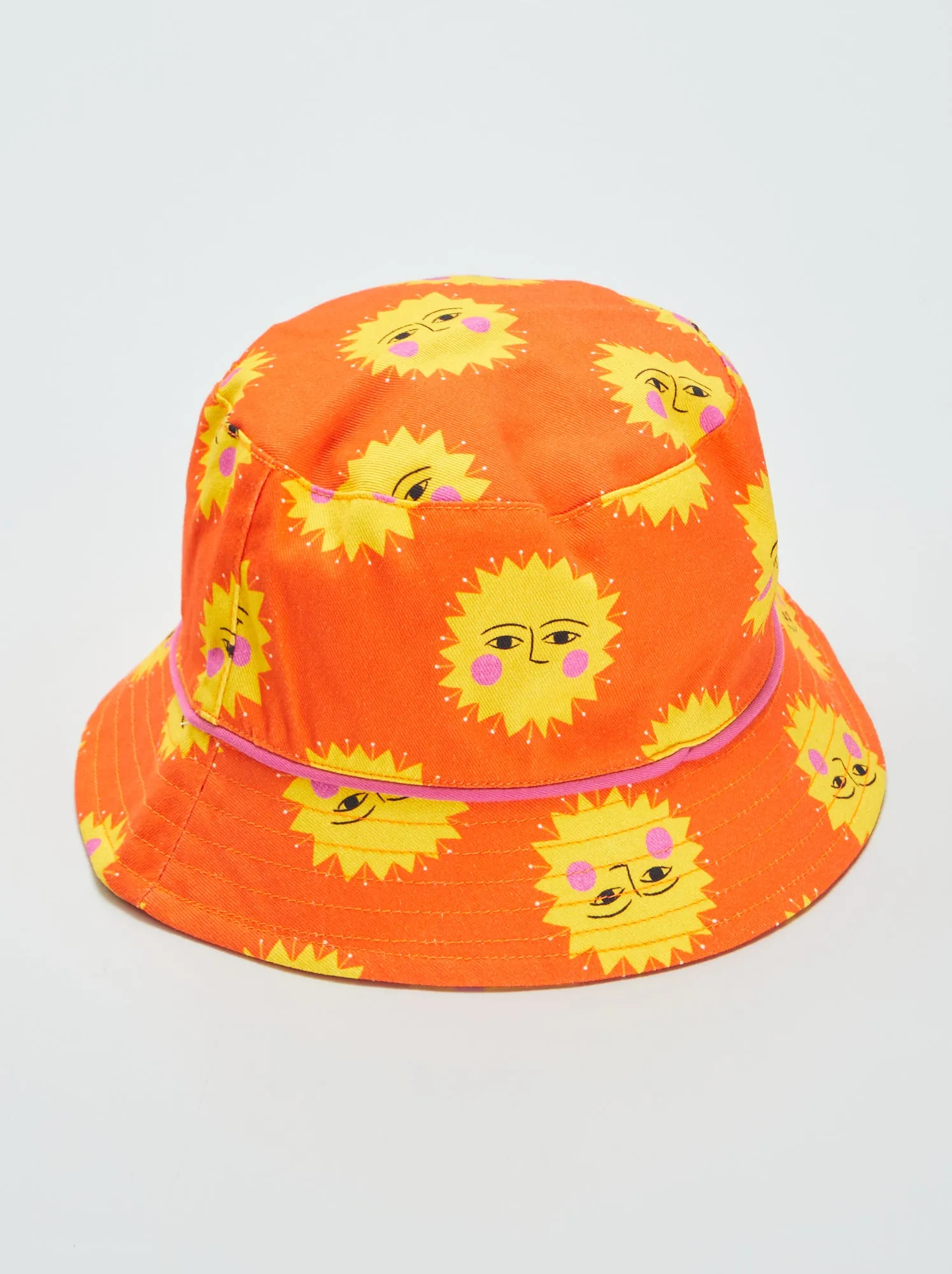 Cappellino bob con stampa a fiori - ROSA