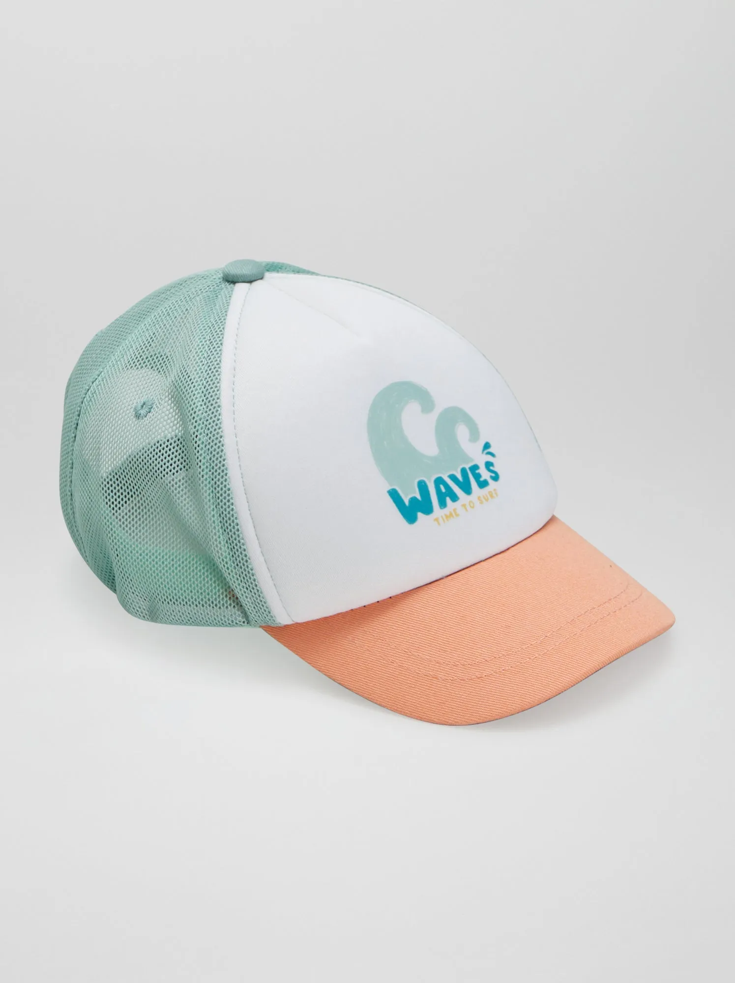 Cappellino con stampa 'surf' - BIANCO