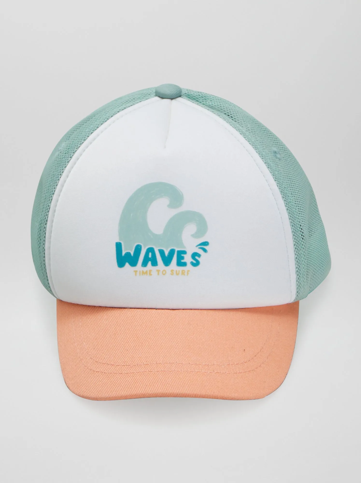 Cappellino con stampa 'surf' - BIANCO
