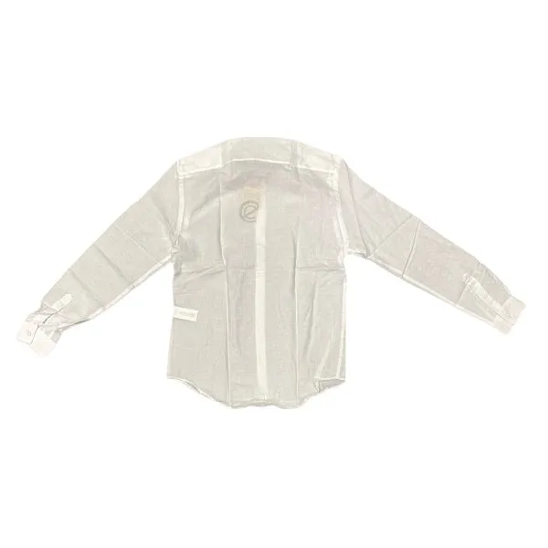 Censured men's linen shirt with mandarin collar SM3693T LISM00 optical white