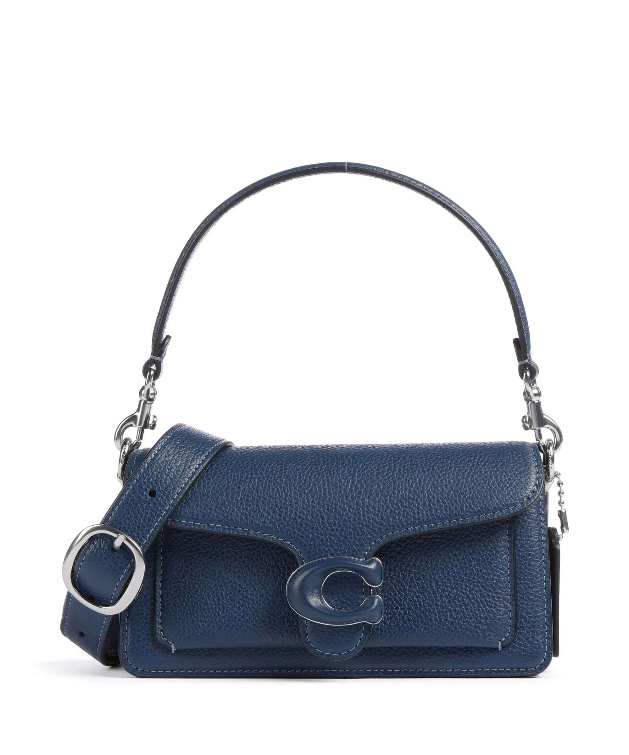  Coach Tabby 20 Borsa a tracolla pelle granulata blu scuro  