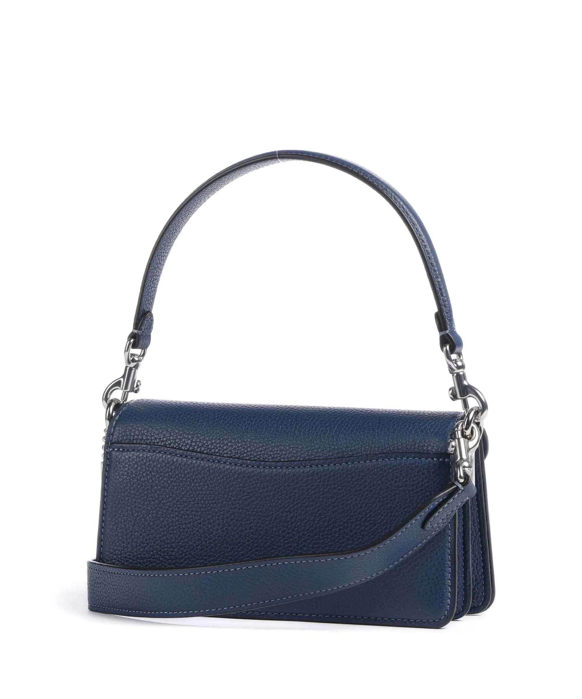  Coach Tabby 20 Borsa a tracolla pelle granulata blu scuro  