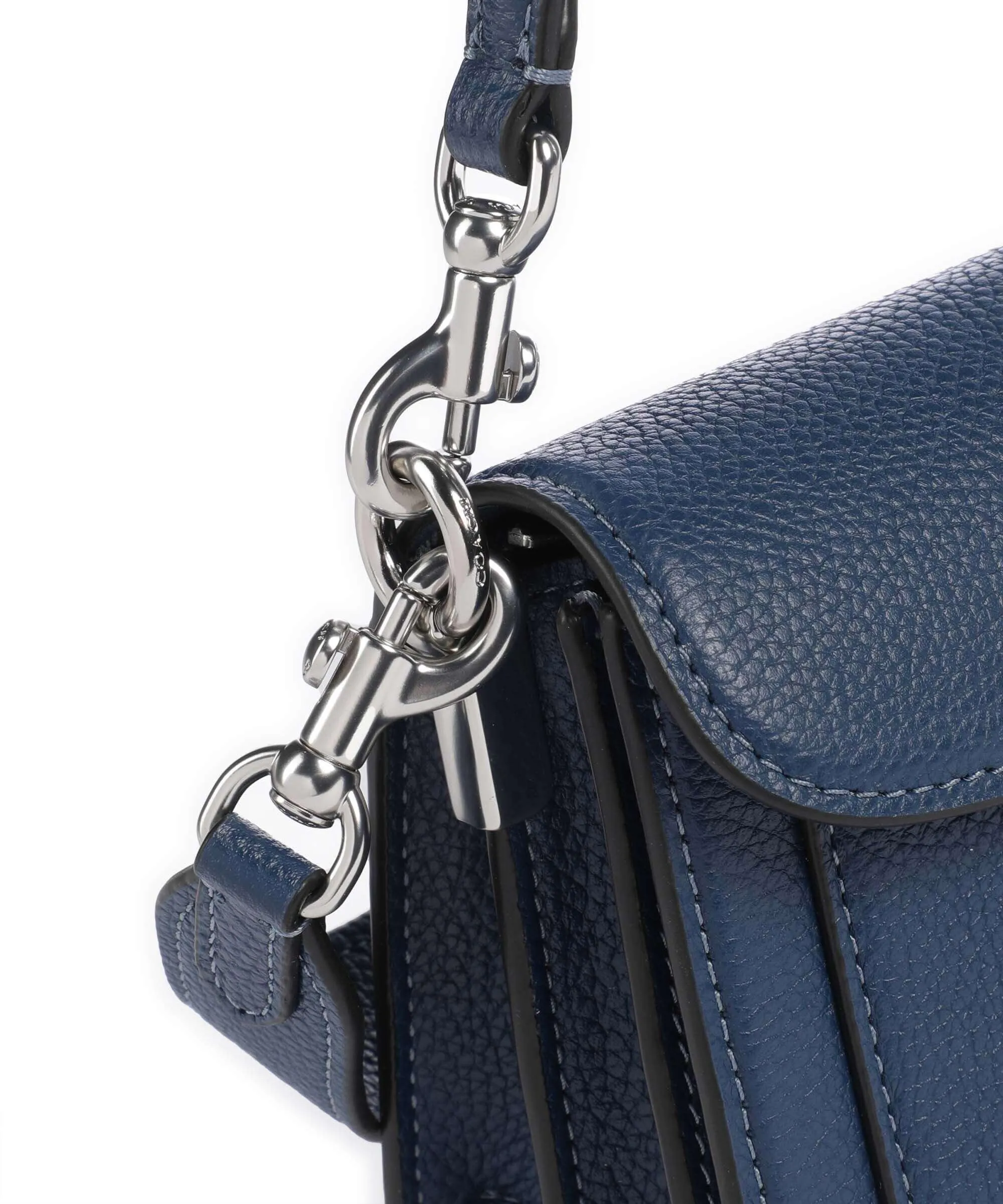  Coach Tabby 20 Borsa a tracolla pelle granulata blu scuro  