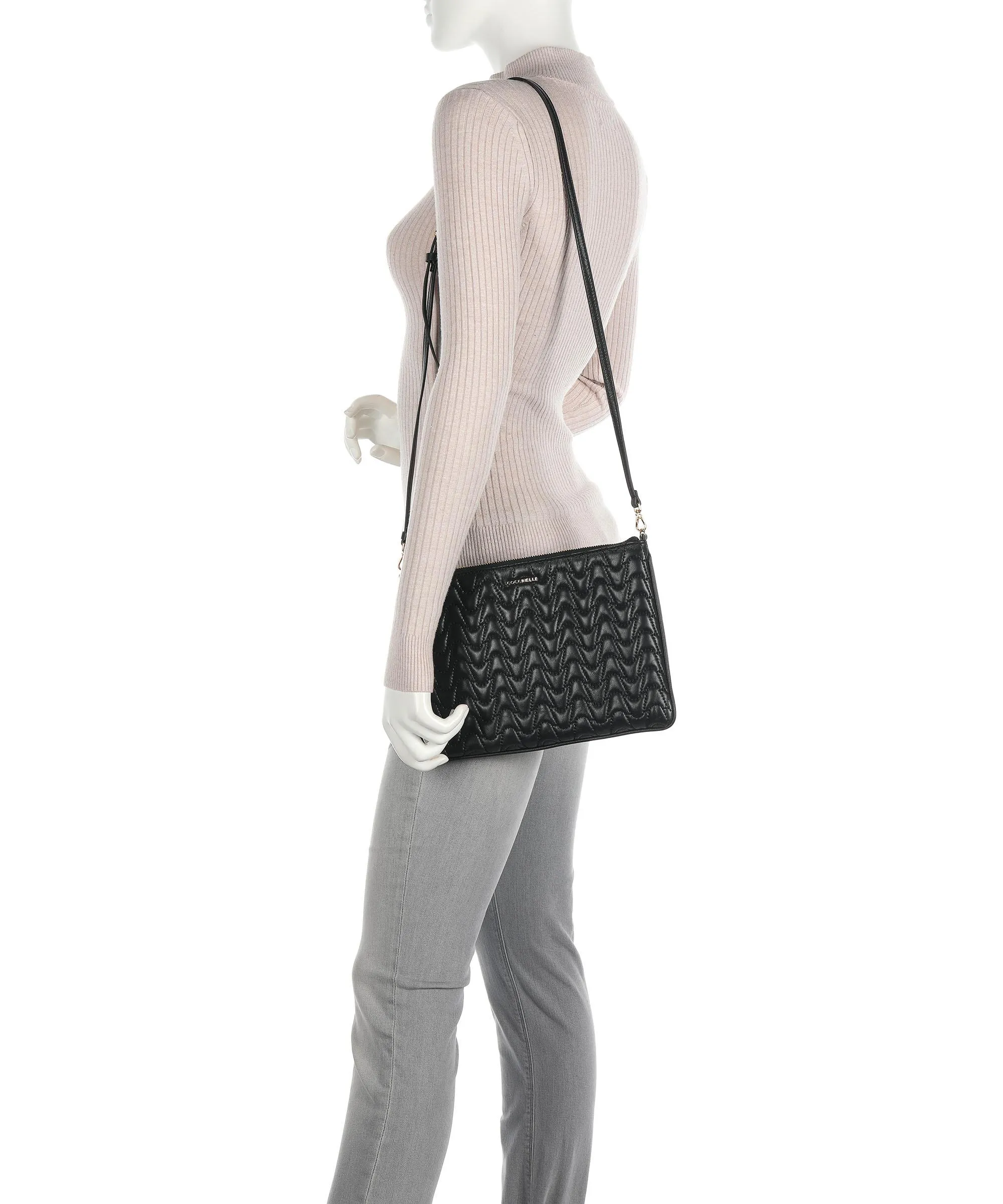  Coccinelle Best Borsa a tracolla nappa pelle nero  