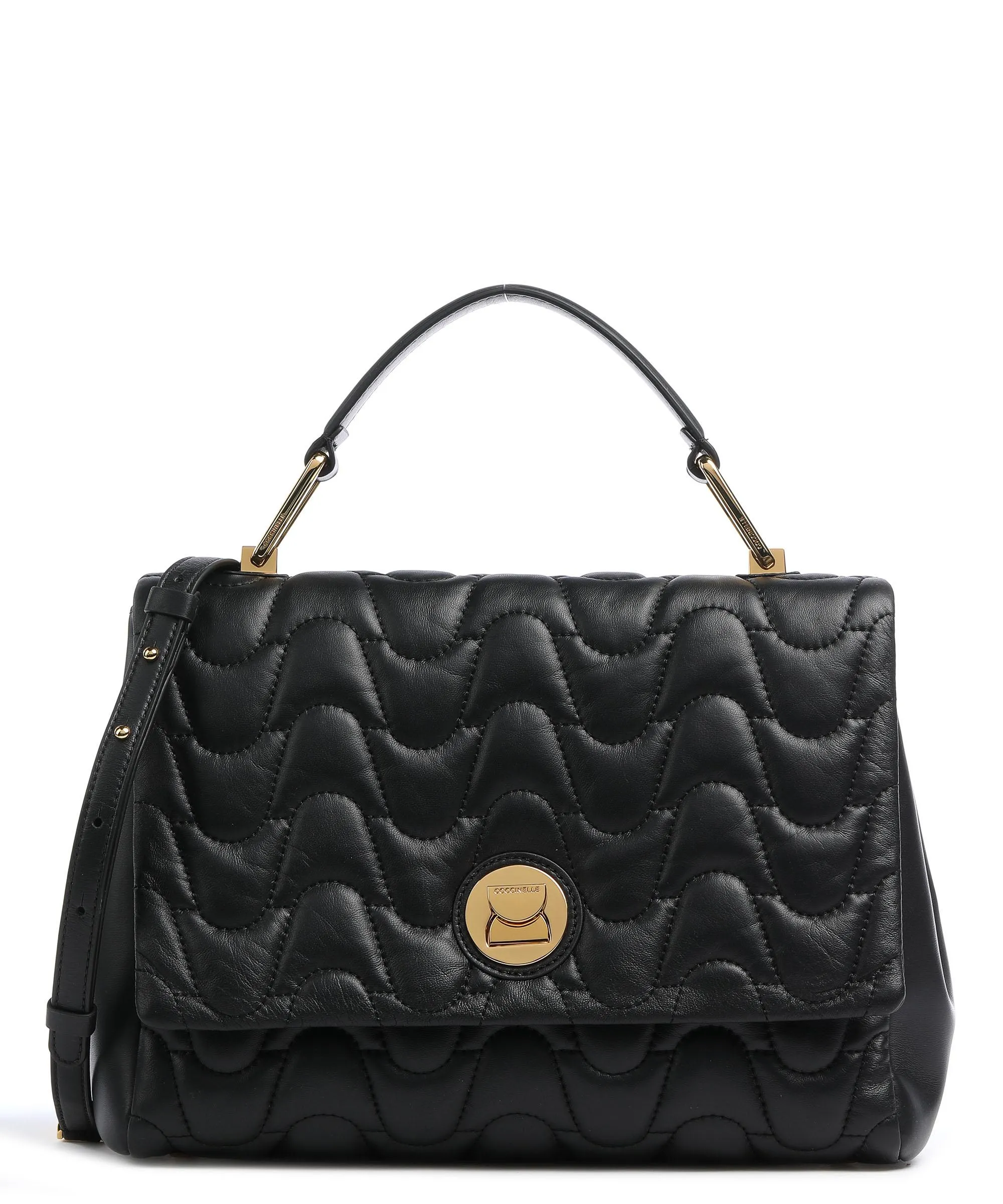  Coccinelle Liya Matelasse Borsa a mano nappa pelle nero  
