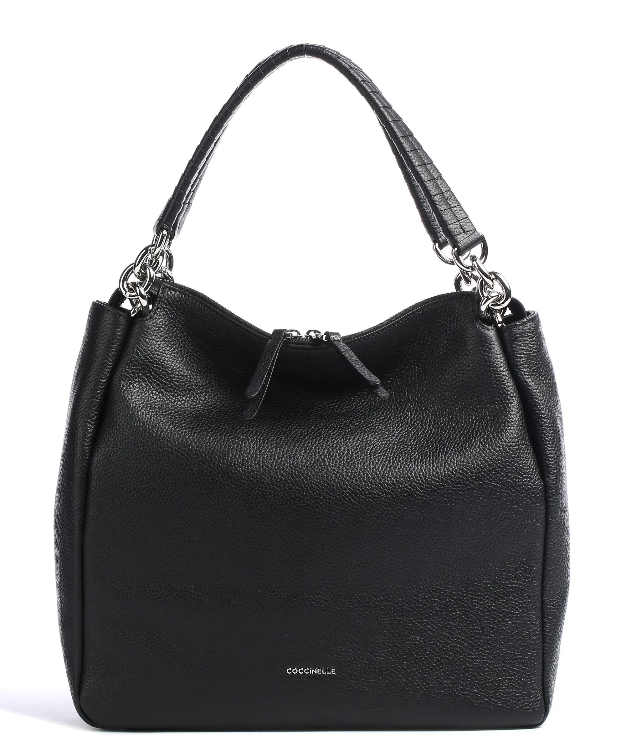  Coccinelle Maelody Borsa hobo pelle granulata nero  