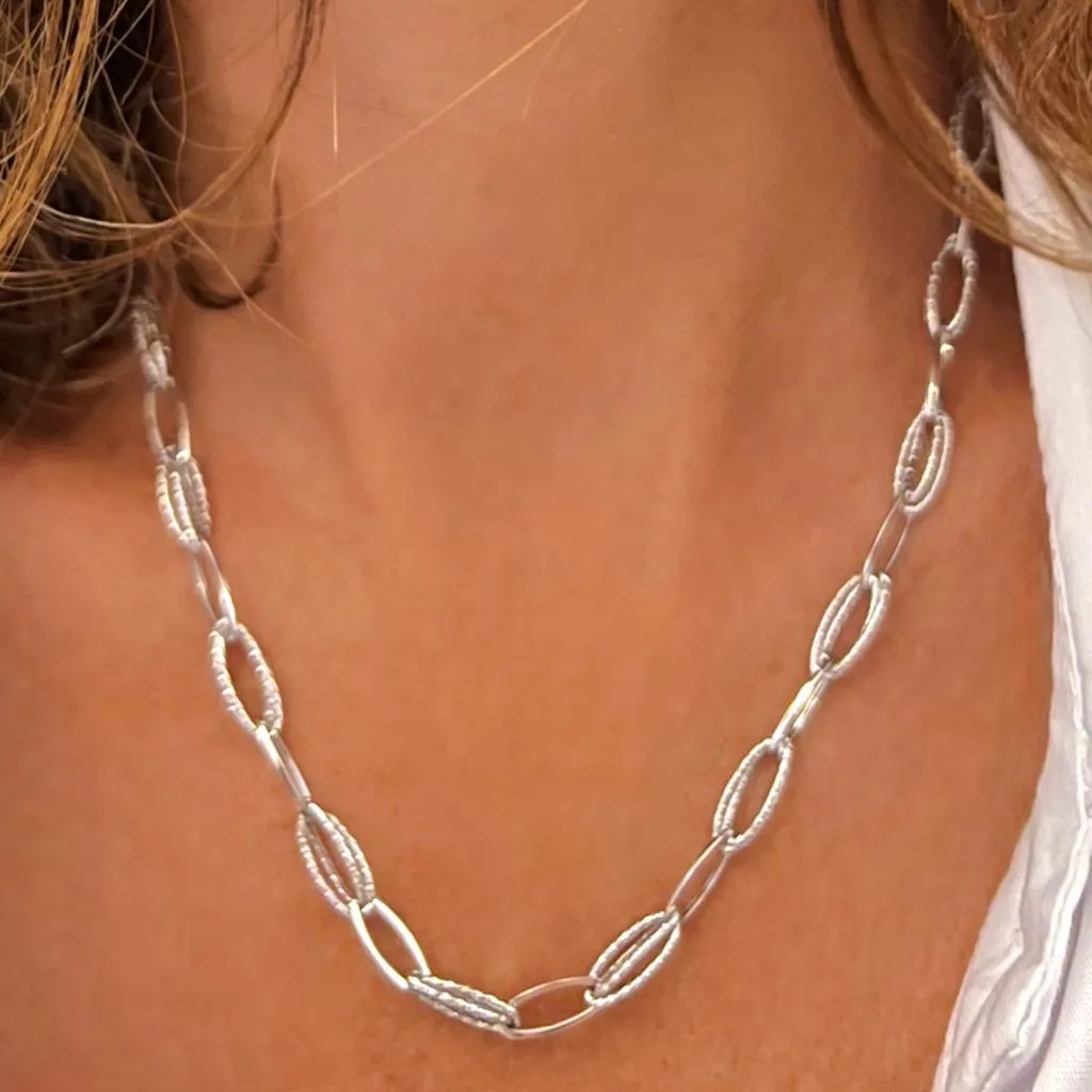 Collana a catena in oro bianco art. COLCER3