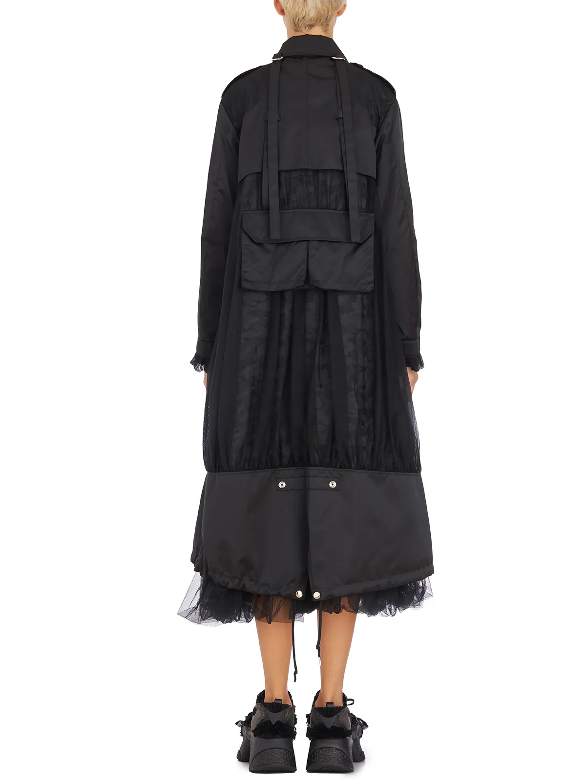 COMME DES GARCONS NOIR  PARKA IN PIZZO REVERSIBILE 