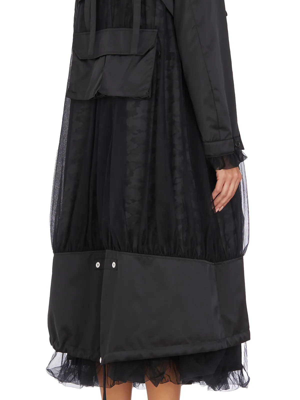 COMME DES GARCONS NOIR  PARKA IN PIZZO REVERSIBILE 