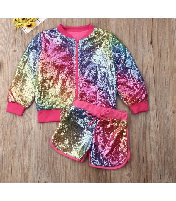 Completo bimba pailettes shortys