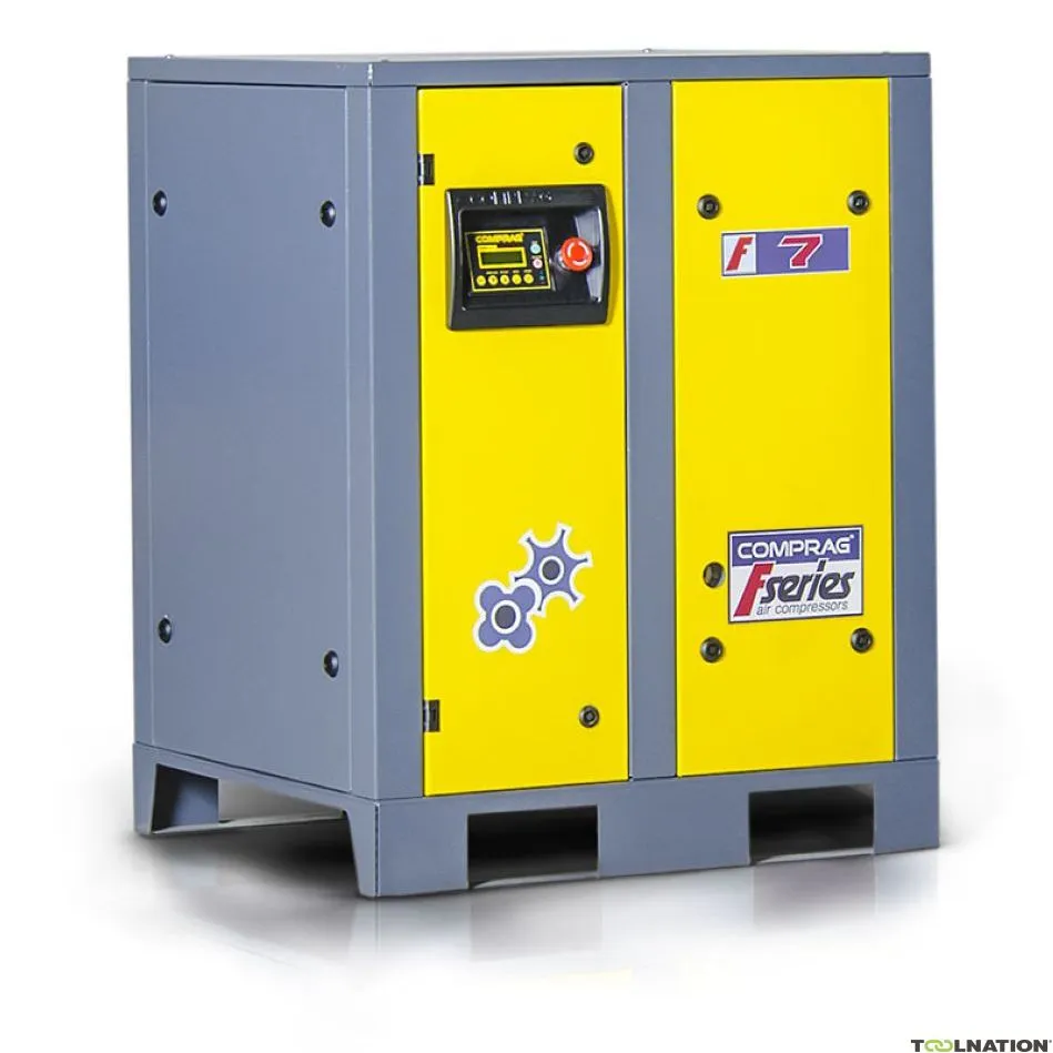Comprag 11410101 F0508 Compressore a vite a cinghia trapezoidale serie F 5,5 kW 8 Bar 3x400V 0,75 m³/min modello base