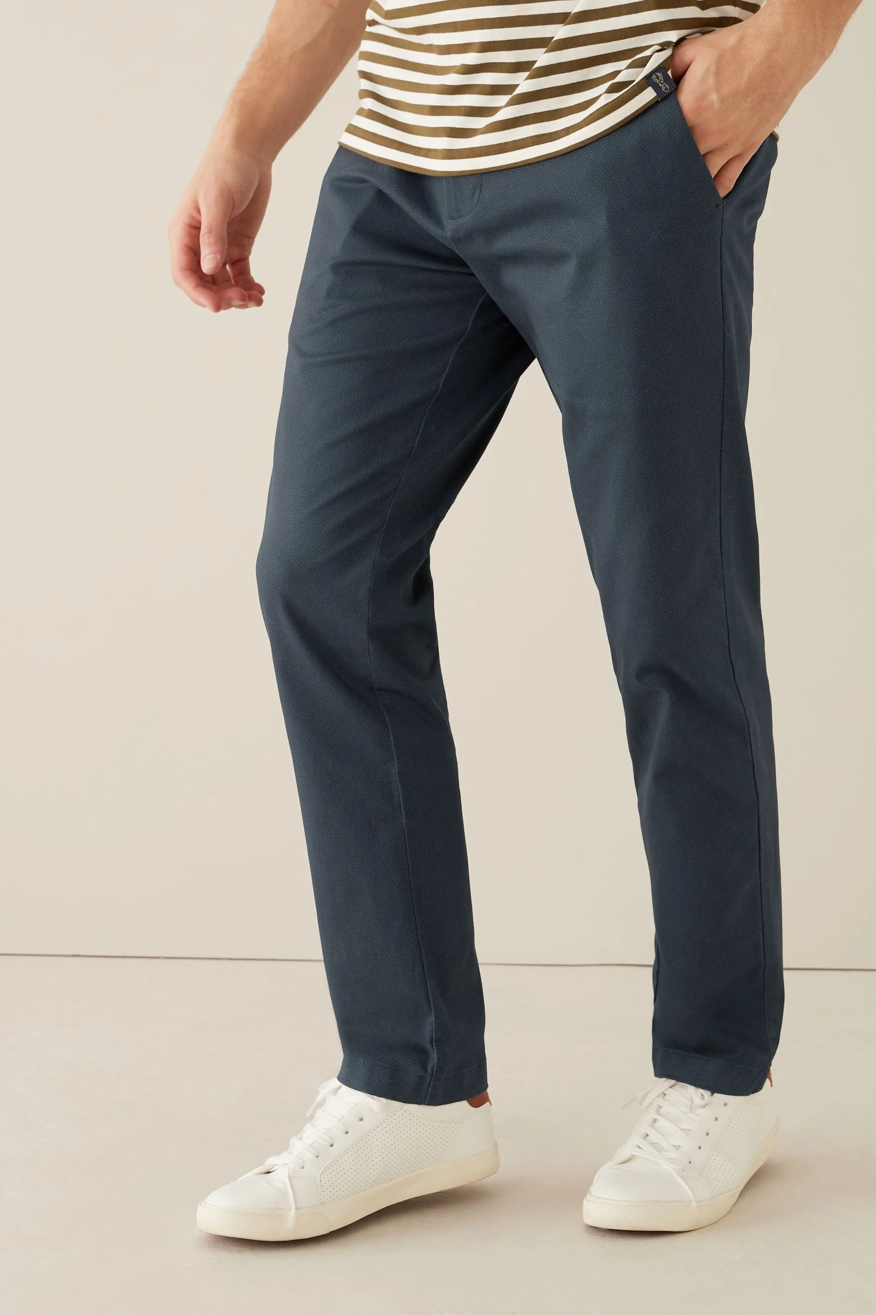 Con cintura - Pantaloni morbida chino stampata