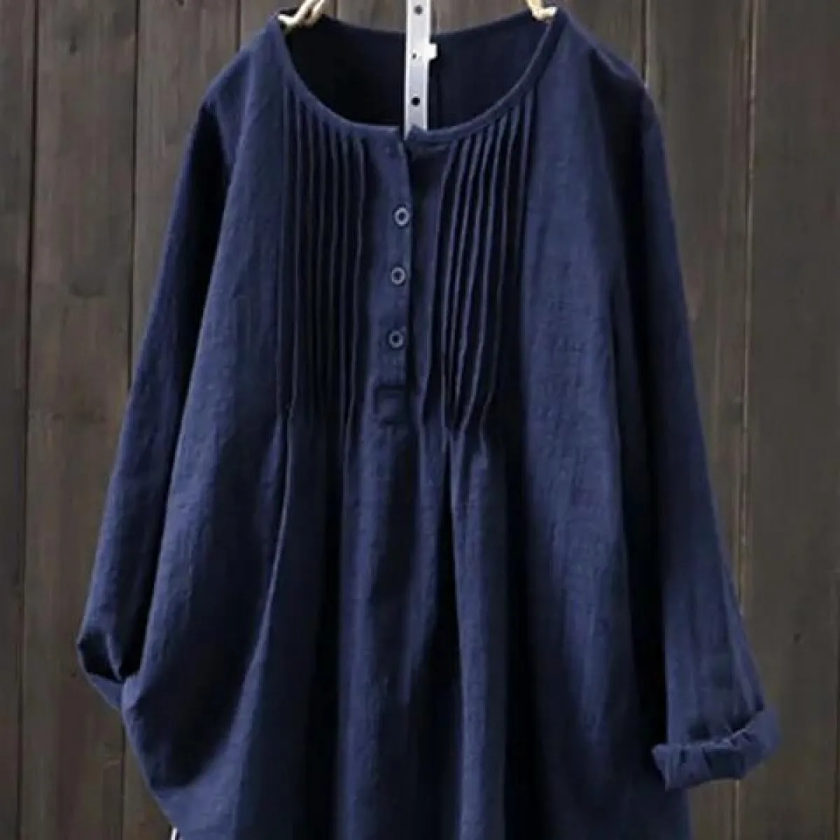 Cotone di Lino 2022 Nuovo Allentato Manica Lunga da Donna A Pieghe Girocollo Camicia da Donna di Grandi Dimensioni Camisas Mujer