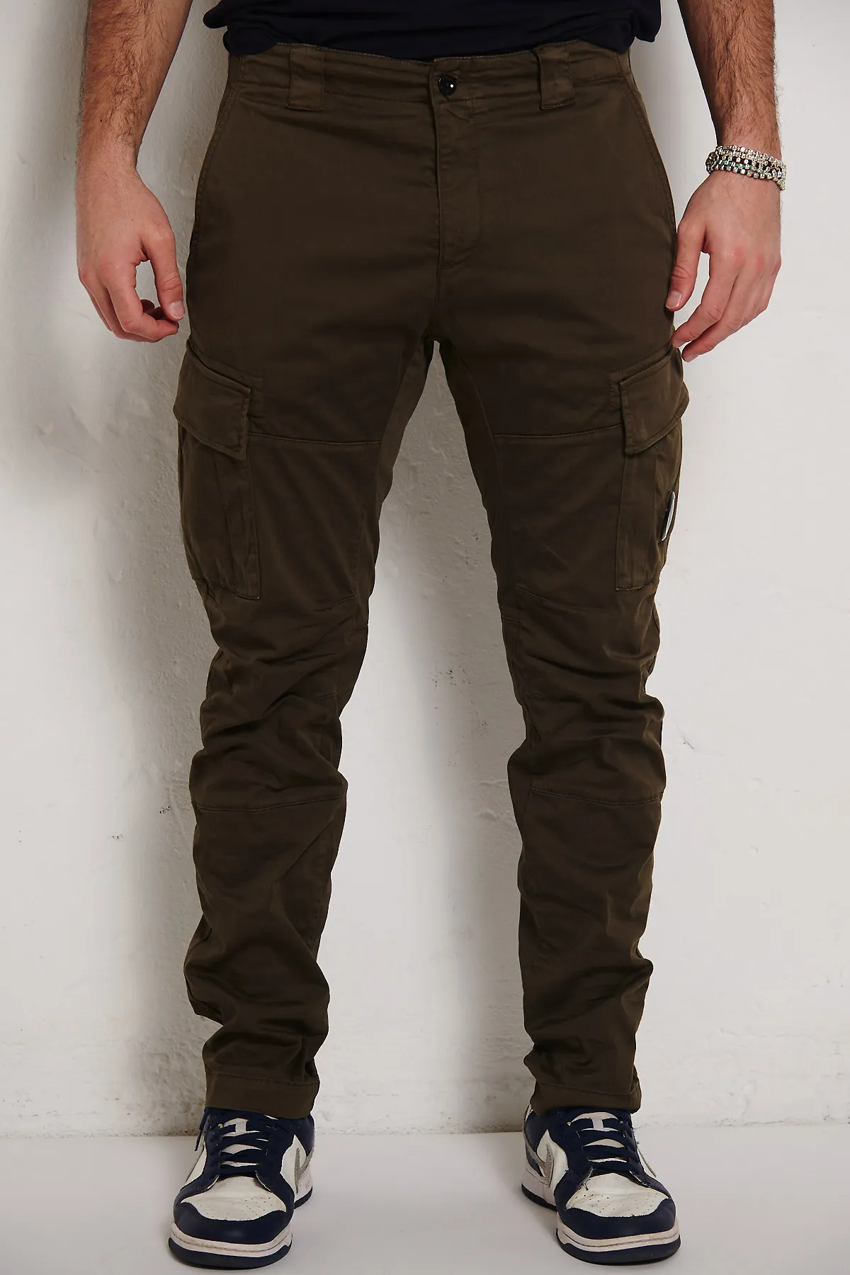 C.P. COMPANY Pantalone cargo Militare in satin stretch