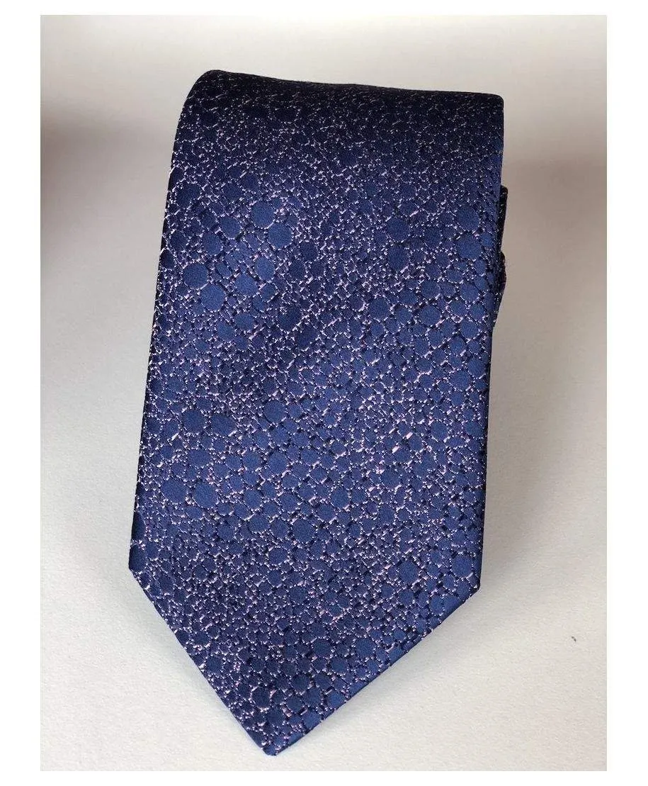 Cravatta blu, fantasia stilizzata