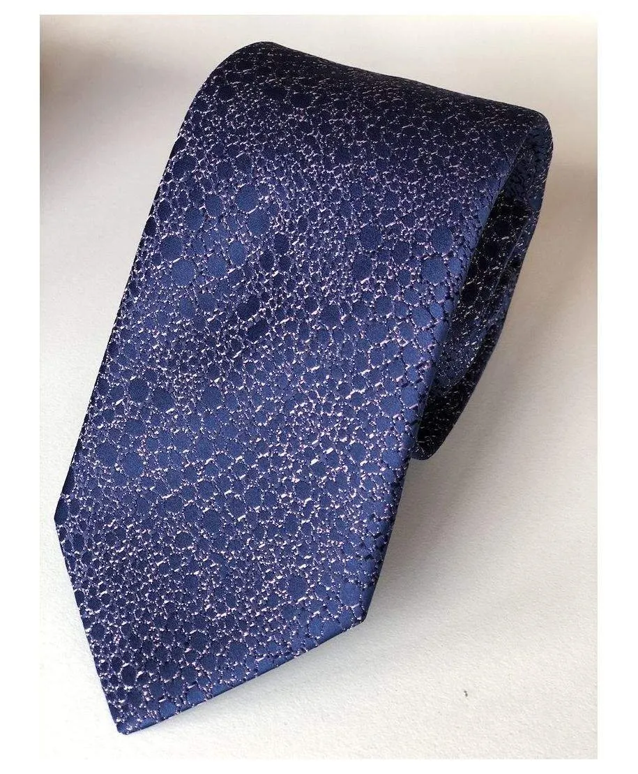 Cravatta blu, fantasia stilizzata