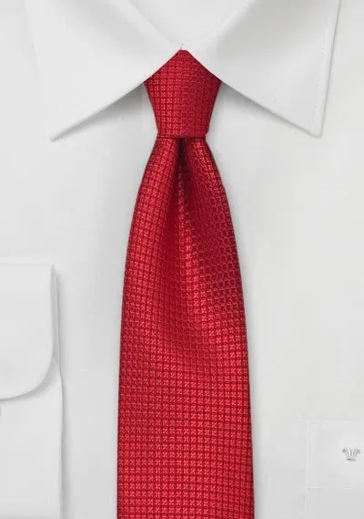 Cravatta sottile seta rossa
