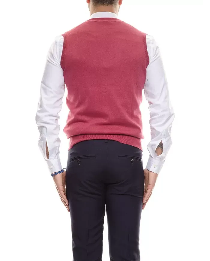 CRUCIANI Gilet in cotone Rosso