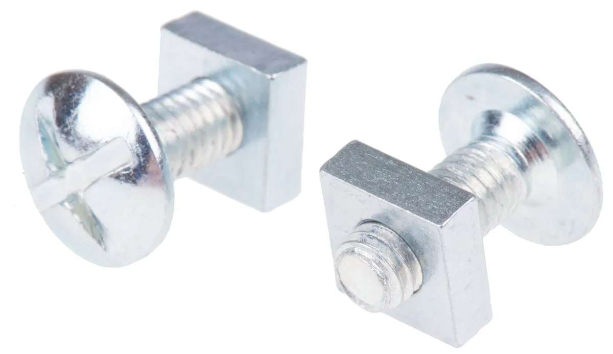 Dado per tetti in Acciaio zincato lucido RS PRO, filettatura M6 x 16mm, guida Phillips