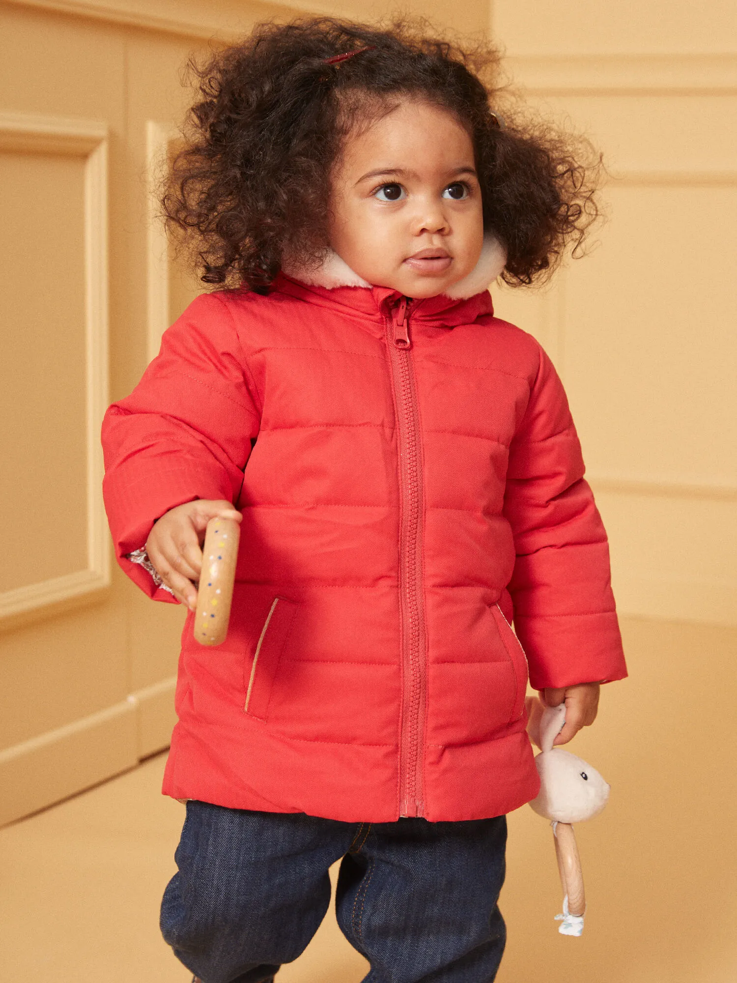 Dark orange DOWN JACKET    