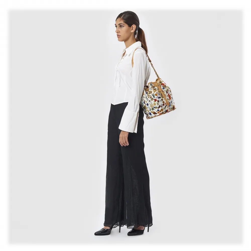 Divo Diva - Casablanca - Bianco - Borsa in Pelle - Made in Italy - Life is a Game Collection - Alta Qualità Luxury