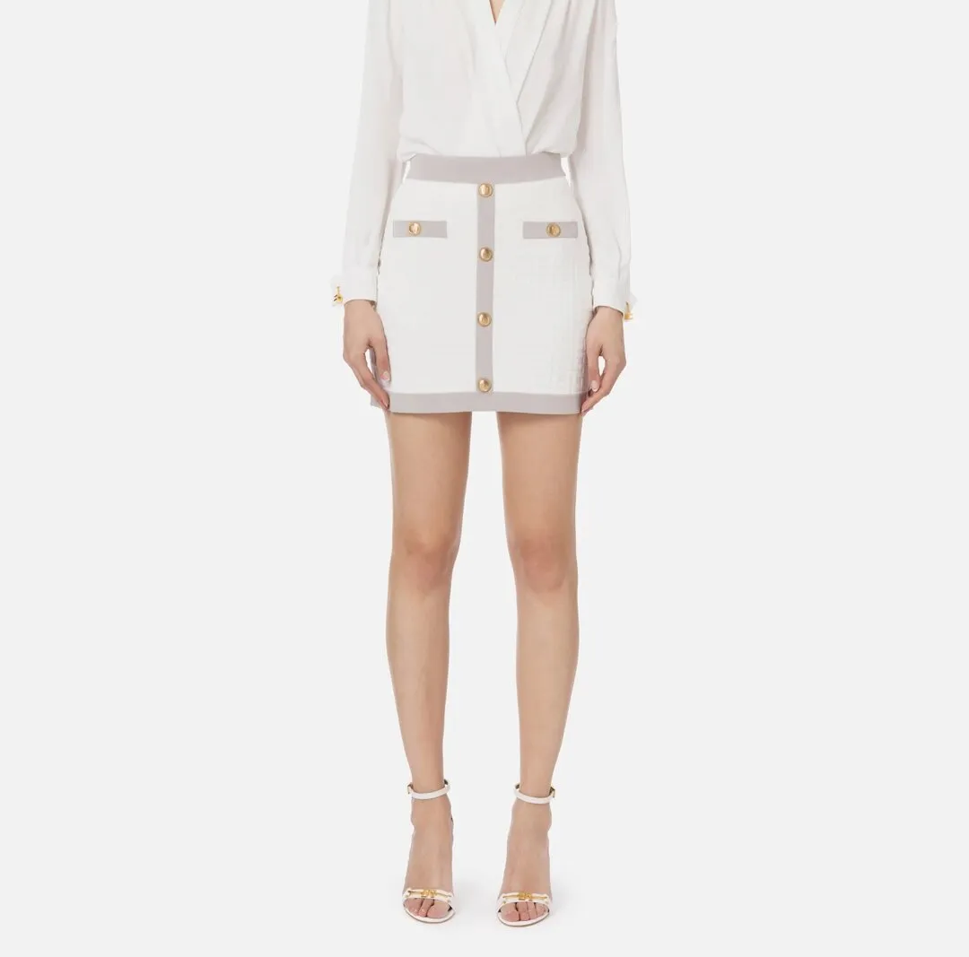 ELISABETTA FRANCHI Minigonna in viscosa embossed