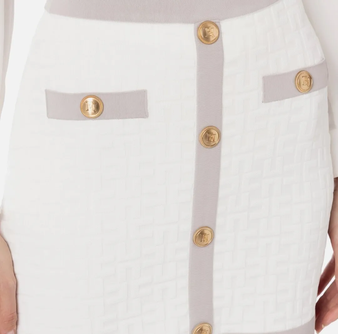 ELISABETTA FRANCHI Minigonna in viscosa embossed