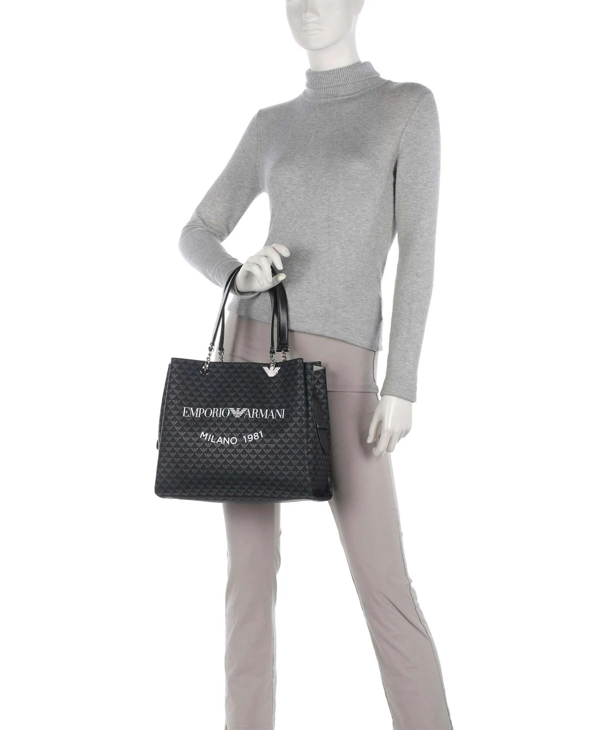  Emporio Armani Annie Borsa shopper pelle sintetica nero  