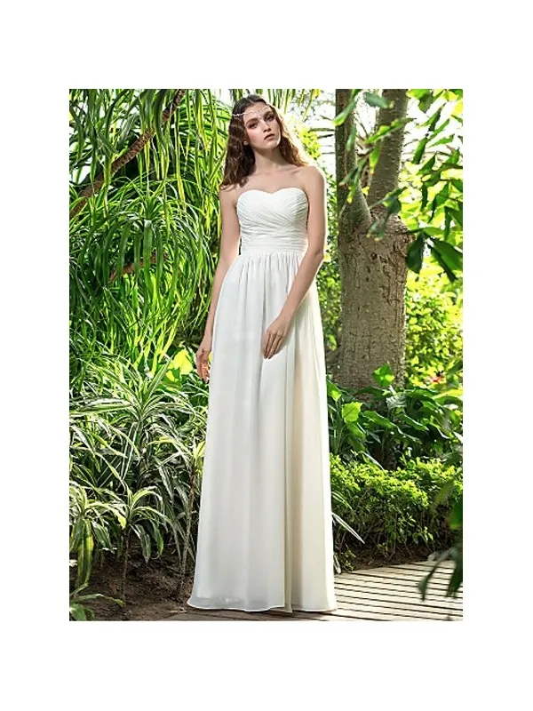 FAY - Abito da Sposa in georgette semplice con scollo a cuore