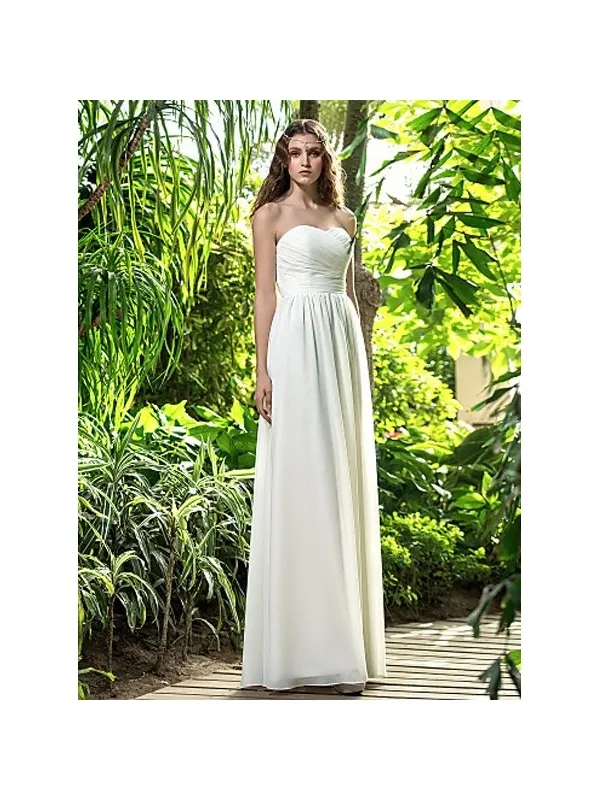 FAY - Abito da Sposa in georgette semplice con scollo a cuore