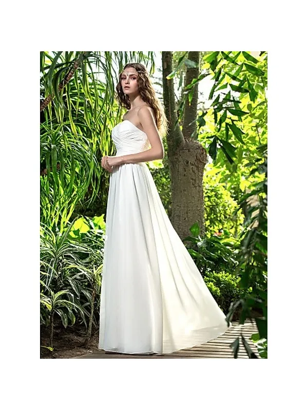 FAY - Abito da Sposa in georgette semplice con scollo a cuore