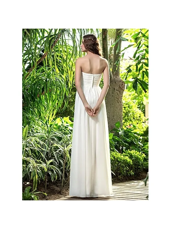 FAY - Abito da Sposa in georgette semplice con scollo a cuore