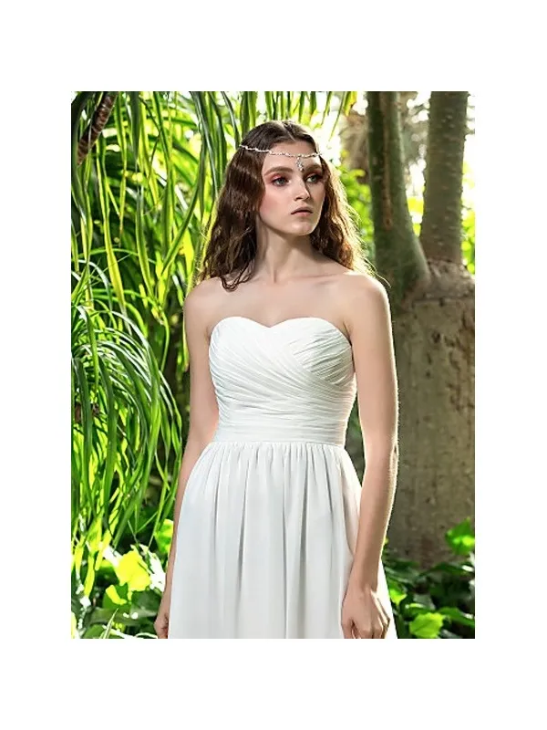 FAY - Abito da Sposa in georgette semplice con scollo a cuore