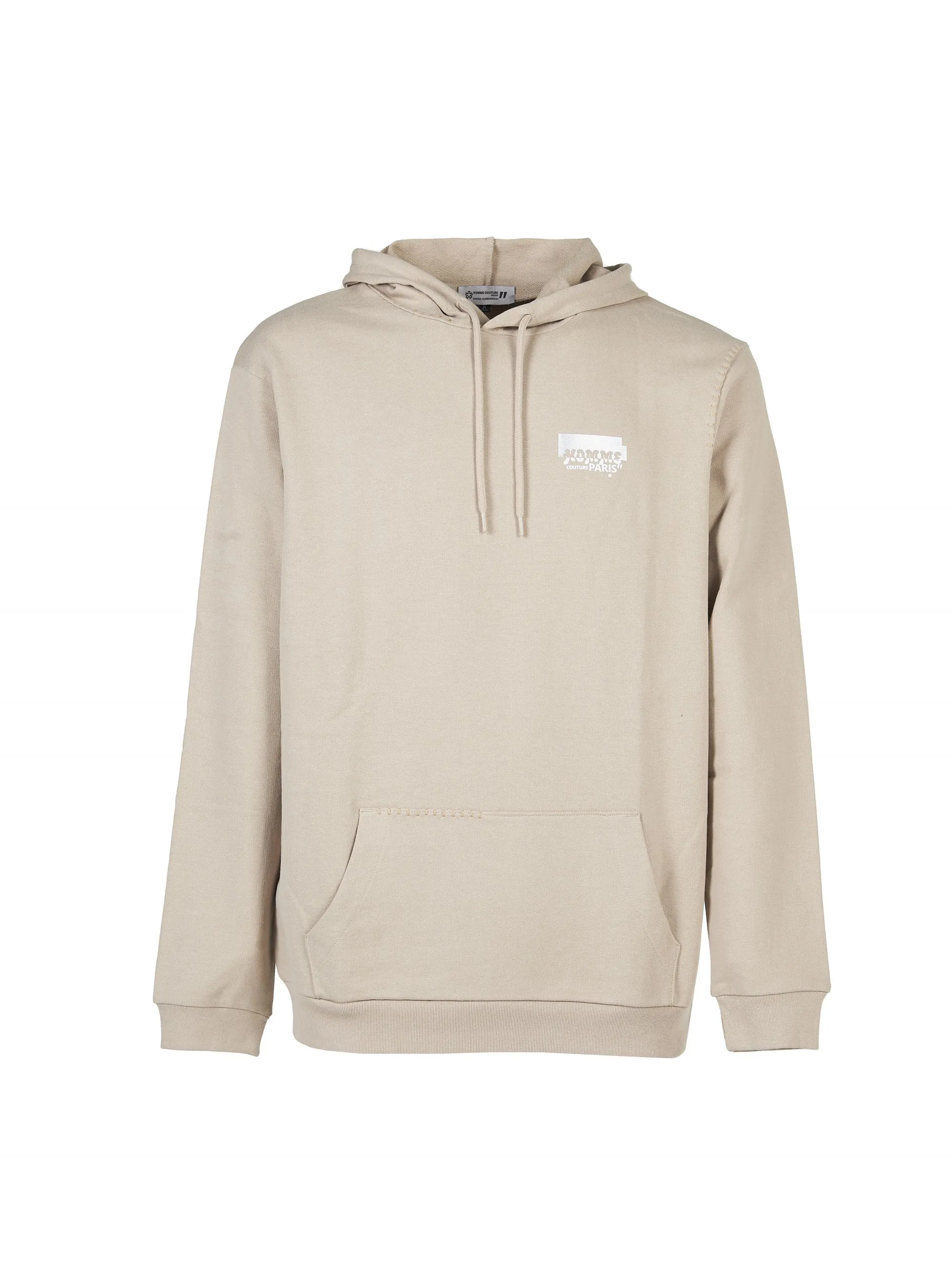 FELPA BEIGE CON CAPPUCCIO