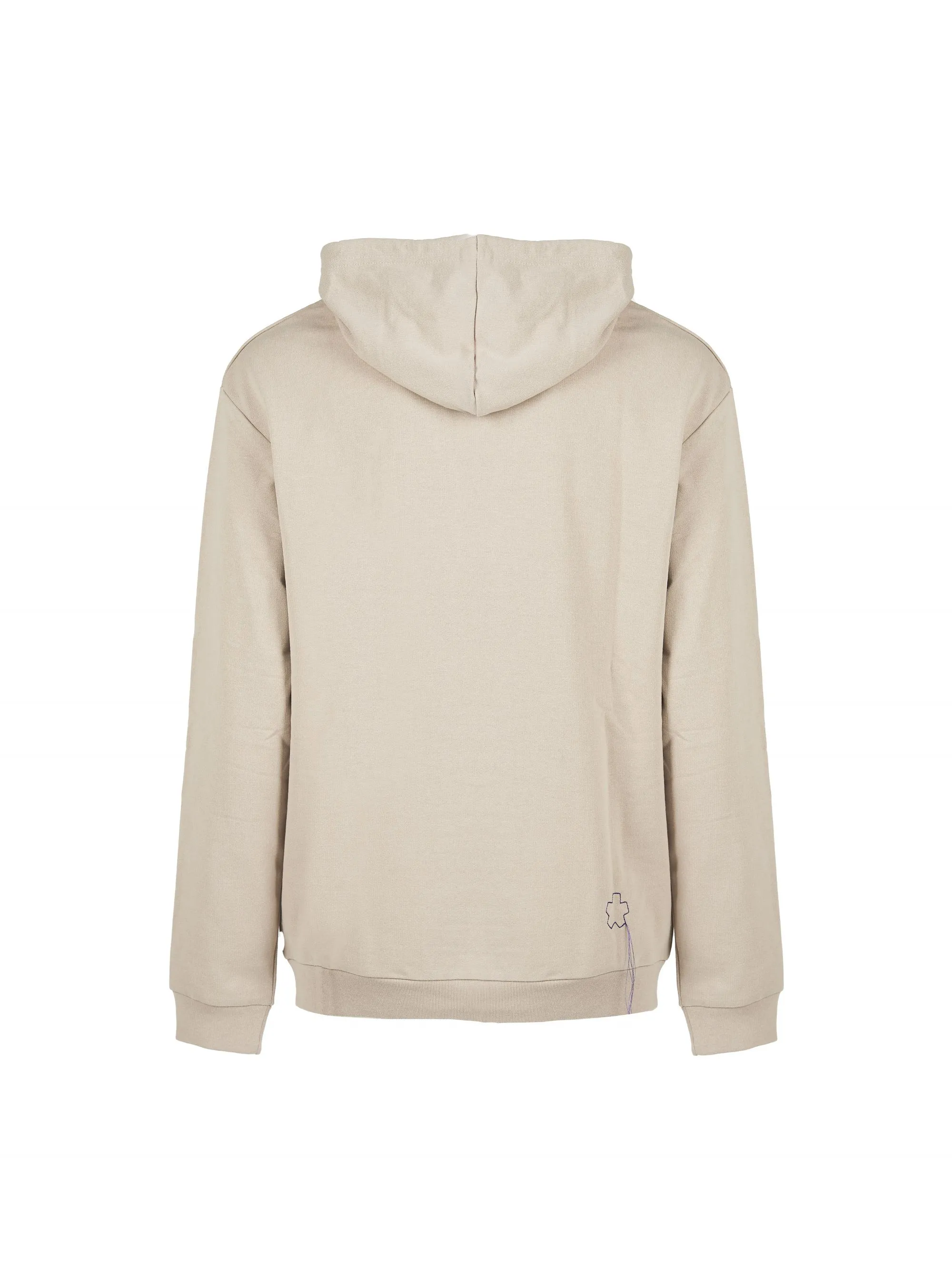 FELPA BEIGE CON CAPPUCCIO