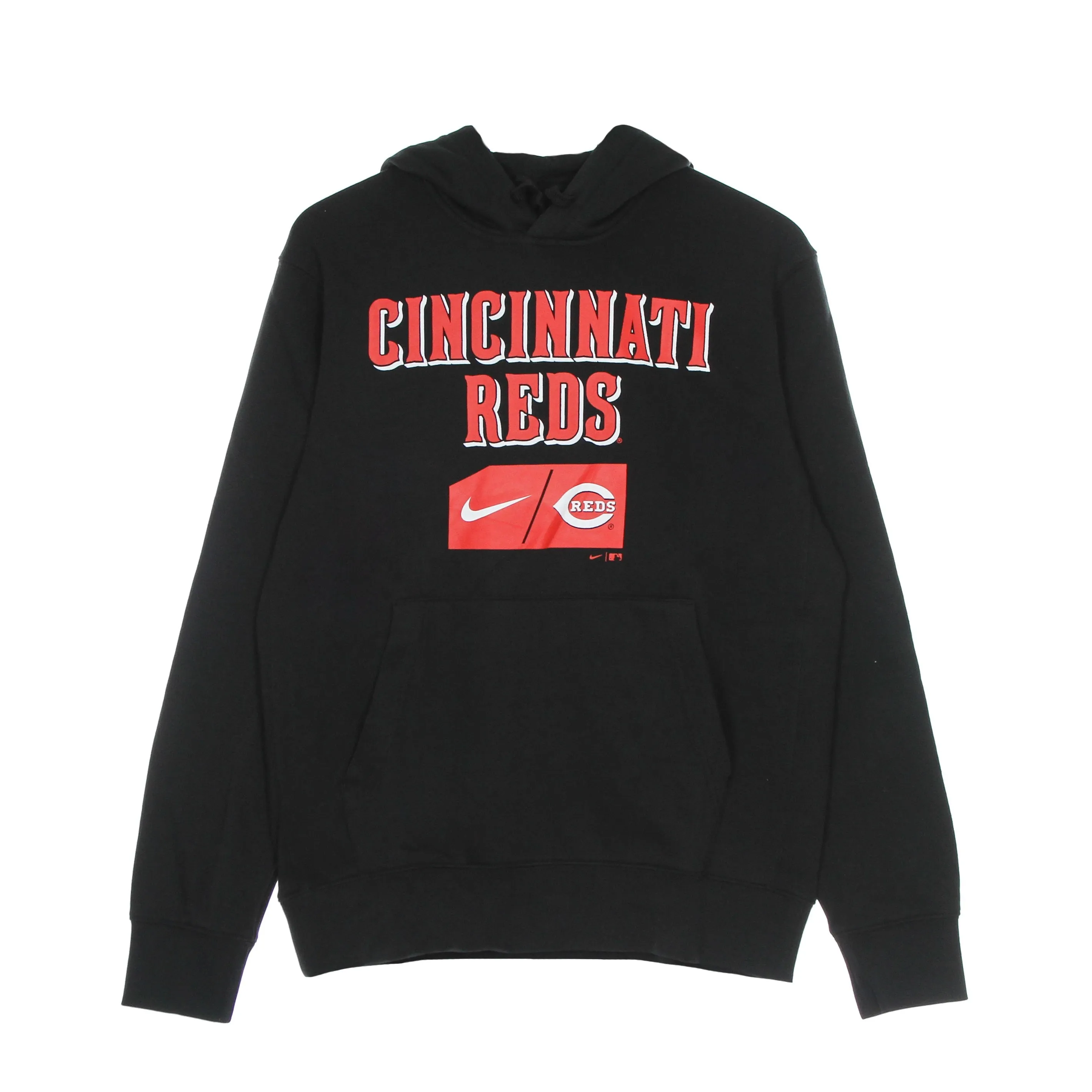 Felpa Cappuccio Uomo Mlb Team Lettering Club Pullover Hoodie Cinred Black