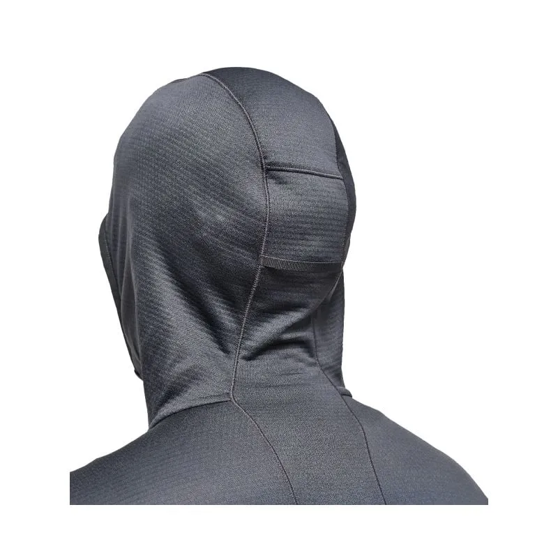 Felpa tecnica da uomo Haglöfs Roc Flash Mid Hood (magnetite/giallo sole)