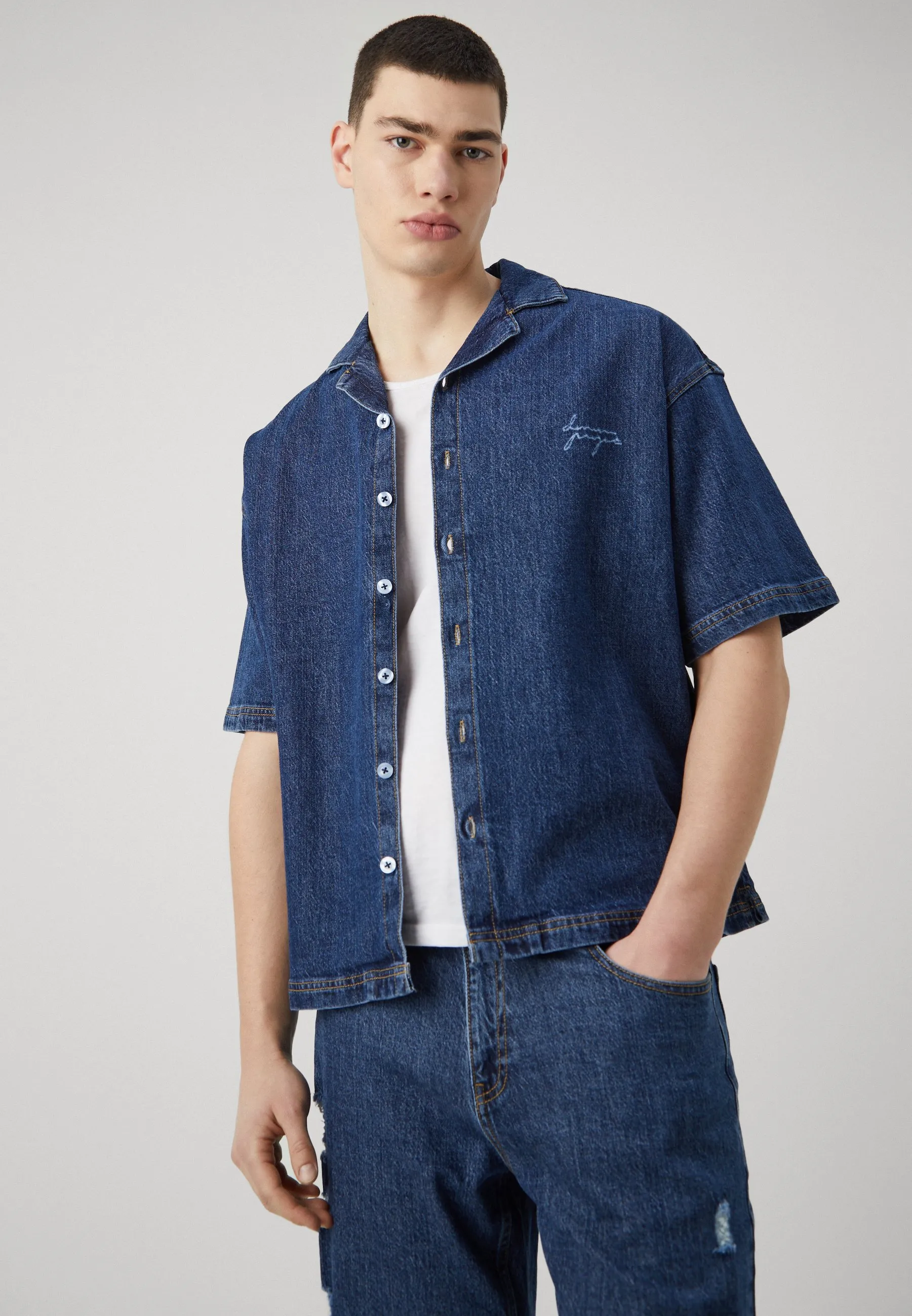 FLOCK PRINT RESORT SHIRT - Camicia