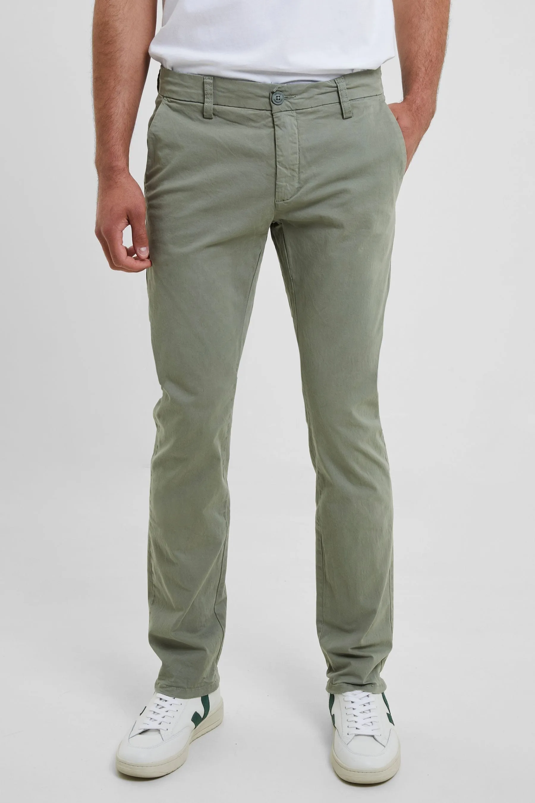 French Connection Verde - Pantaloni chino elasticizzati