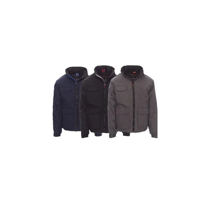 Fuori tutto - Giubbotto da lavoro Multitasche con Cappuccio Richiudibile Renegade - Payper AY 7233 taglia 2XL  blu navy/blu roya