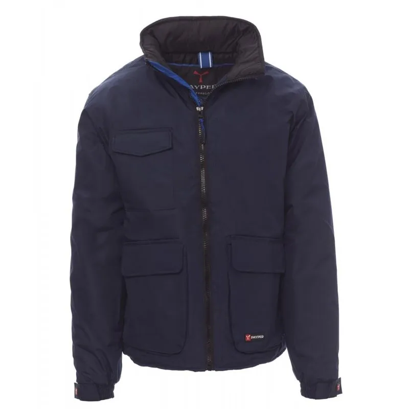 Fuori tutto - Giubbotto da lavoro Multitasche con Cappuccio Richiudibile Renegade - Payper AY 7233 taglia 2XL  blu navy/blu roya