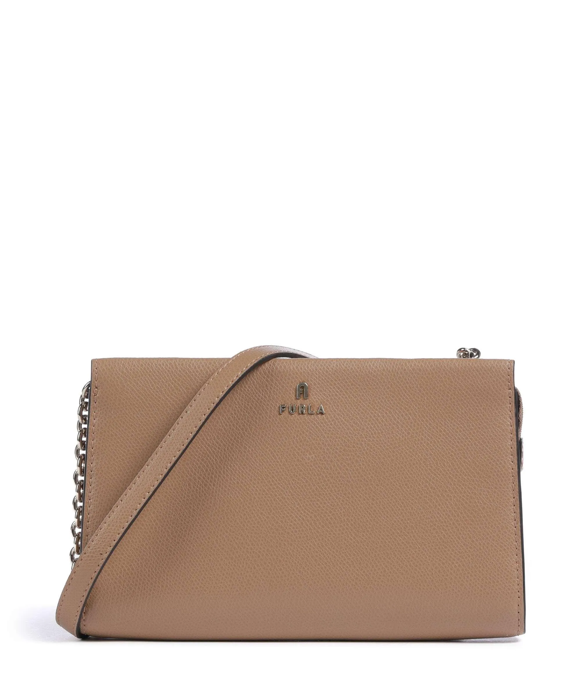  Furla Camelia Mini Borsa a tracolla pelle granulata marrone chiaro  